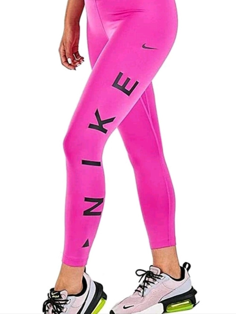 Nike Pink Performance Leggings with Side Logo Size Small